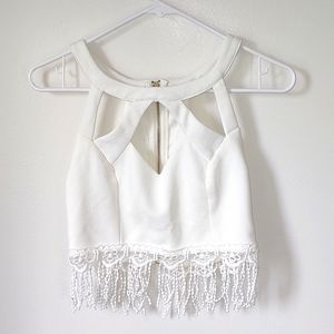 Rumor Boutique Women's Size 10 White Top